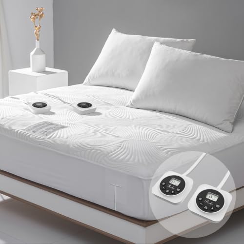 Heated Mattress Pad King, 3D Air Fabric, Preheat & Memory for Cold Winter