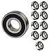 6204-2RS Ball Bearing Dual Sided Rubber Sealed Deep Groove (10PCS)
