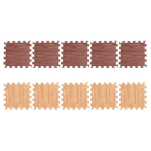 Tapis de sol emboîtables en mousse Eva motif bois pour chambre enfant