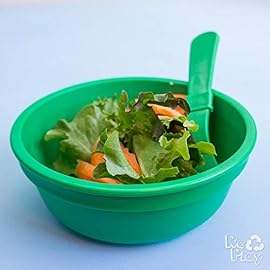 Re-Play 12 oz. Toddler Bowls Set of 4 - Kids Deep-Walled, Durable & Reusable Snack and Meal Bowls, Dishwasher & Microwave Safe, BPA-Free, Made in USA from Recycled Plastic, Christmas