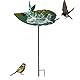 2-in-1 Vogeltränke & Futterstation, Vogeltränke Stehend Garten mit 83 cm Ständer, Vogeltränke frostsicher, Vogelbad Garten Stehend, Futterspender für Vögel, Vogeltränke Winterfest