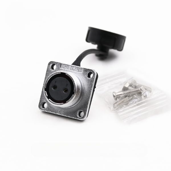 WF16 2pin Aviation Waterproof Male Plug and Female Socket TI+Z Straight Cable Square Socket Connector