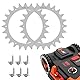 CLIUNT Edelstahl Mähroboter Spikes für Modell Worx S/M, Edelstahlschrauben Spikes, mit 12x Edelstahl Schrauben, für Mähroboter Rasenmäher (205mm, 2pcs)