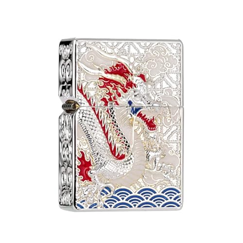 Encendedor de queroseno de cobre puro resistente al viento, recargable para uso en exteriores, perfecto para barbacoas y velas, para hombres