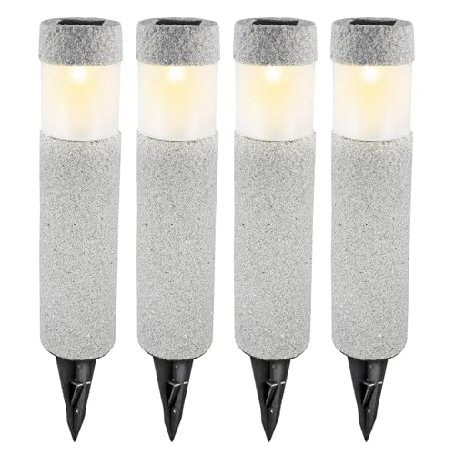 Eaxus Solarlichter onyX 4er-Set | LED Gartenleuchten mit...
