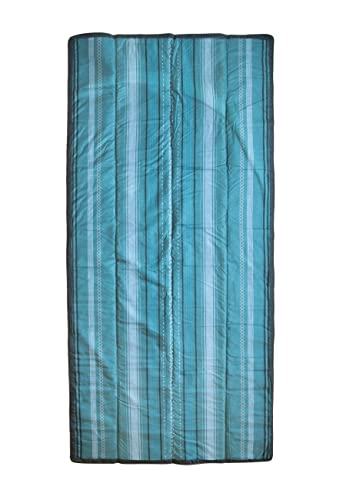 Image of Little Unicorn 5'x10' XL Outdoor Family Picnic & Beach Blanket | Durable & Water-Resistant Fabric | Compact Fold & Easily Wipes Clean | Zipper Pocket (Shoreline Stripe)