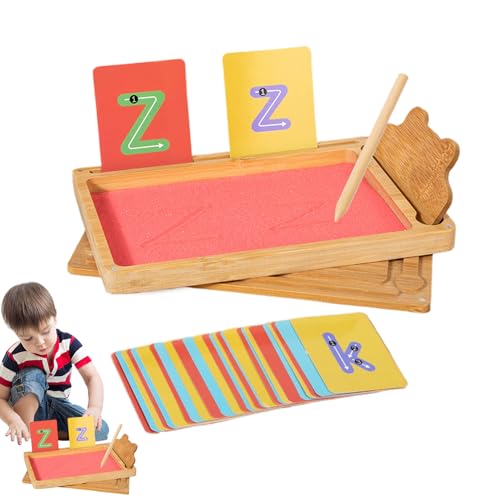 Genérico Tablero De Del Alfabeto - Bandeja De Rastreo De Letras De 10x7 Pulgadas, Juego De Aprendizaje Táctil | Herramienta Sensorial Para El Desarrollo Temprano De La Escritura, Juego en El A