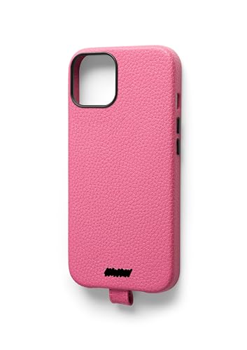 Coque iPhone 12 Pro effet cuir rose avec microfibre chic - 2
