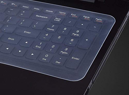 Image of FLUBUY Universal Silicone Keyboard Protector Skin Cover | Dust Protector for 15.6-Inch Laptop (Transparent)