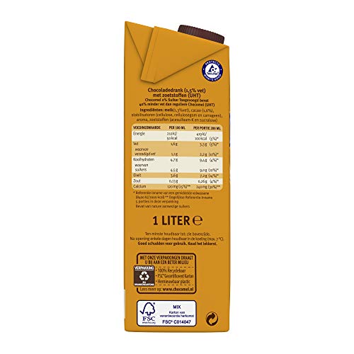 Chocomel 0% Suiker 6 x 1 L - Afbeelding 4