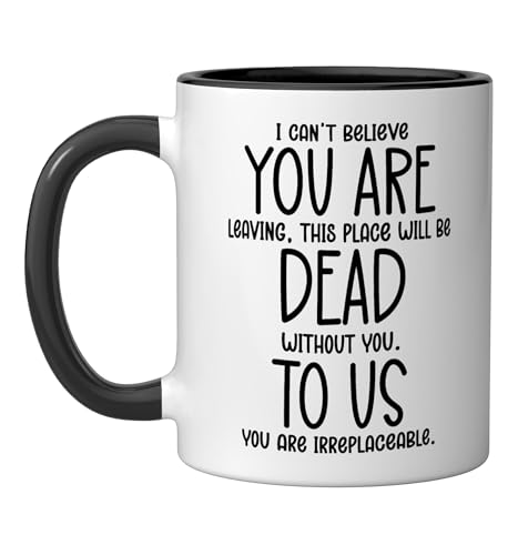 Taza de cerámica 11 oz Coworker Leaving Black/White miniatura 1