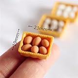 YIXANNX Mini Dollhouse Eggs Set Resin Mini Food Toys For Imaginative Pretend Play Cultivate Childrens Imagination And Creativity Dollhouse Miniature Egg Models - Image 6
