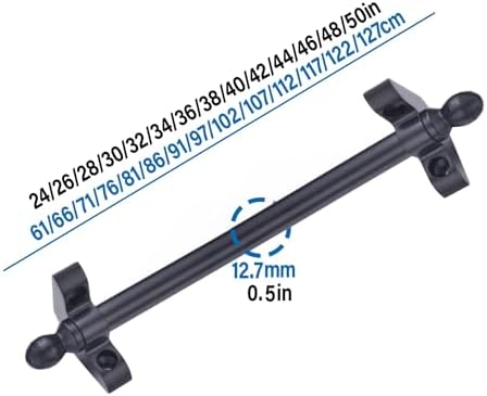 Black Stair Rods for Carpet Runners – Set of 1-10, Long 48in Stair Carpet Rods, Durable Holder Bracket for Home & Commercial Use, Easy Installation (122cm)