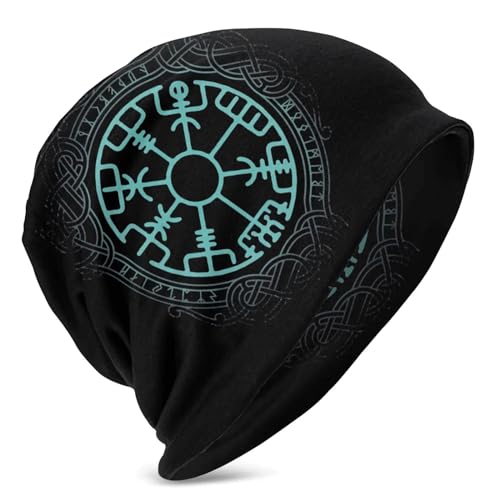 Bonnet viking Vegvisir impression 3D chapeau de créateur nordique élégant pour le froid