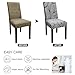 Keyroal Dining Room Chair Covers Set of 4, Stretch Printed Parsons Chair Slipcovers Spandex Removable Washable Kitchen Chair Protector Cover for Dining Room, Hotel, Ceremony