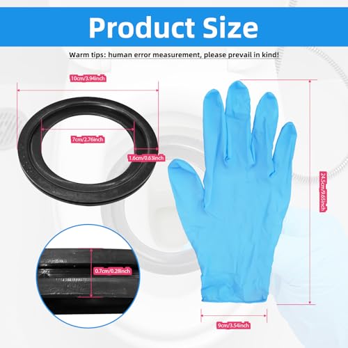 Image of 5Pcs 385311658 RV Toilet Seal Replacement with Gloves for Dometic 300 /310 /320, Rubber Flush Ball Seal Gasket for Solve Toilet Leakage and Stink