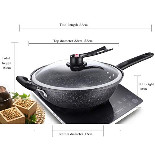 Wok de 32 cm con recubrimiento de piedra Maifan miniatura 3