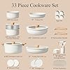 CAROTE 33pcs Pots and Pans Non Stick, Cookware Sets Detachable Handle, Induction Kitchen Pots and Pans, NonStick Cooking Set, Oven/Dishwasher/Fridge Safe, Space Saving #1