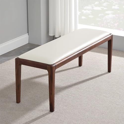 Coussin de banc de jardin imperméable 160x30 cm blanc antidérapant