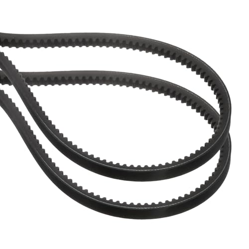 uxcell 2 Pcs BX103 EPDM V-Belt, Raw Edge Cogged Industrial Rubber V Belt 0.67" Width x 103" Inside Circumference