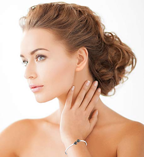 The Pearl Source 8-9mm Genuine Black Tahitian South Sea Cultured Pearl Jackie Bracelet for Women2