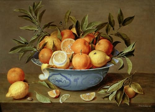 Tableaux sur toile nature morte oranges et citrons déco bureau 60x90cm