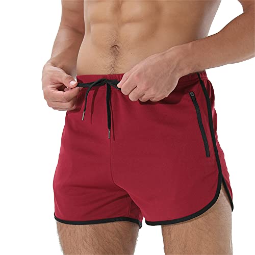 Shorts de corrida masculino com bolsos para treino de ioga, corrida, shorts esportivos 2 em 1, short