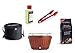 Produktbild LotusGrill Starter-Set - 1x Kupferbraun (Sonderfarbe Edition), 1x Grillzange Feuerrot, 1x Buchenholzkohle 1kg,1x Brennpaste 200ml,1x Transport-Tasche - der raucharme Holzkohlegrill