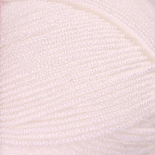 Image of 3 Skeins of Makromecity Softee Baby Yarn,%100 Premium Anti-Pilling Acrylic, 3.5 Oz, 273 yd (100gr /250 mt) Each, Soft Yarn for Crocheting and Knitting (Snow White, 3 Skeins)