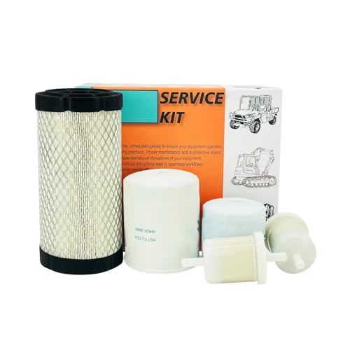 Lvdrwi K1211-82320 Air Fi-lter Maintenance Kit Fits K-bota BX23S BX25 BX1800 BX2230 BX2360 BX2380 Tractors GR2110 GR2120 Mowers Replaces HH150-32430 12581-43012 HHK20-36990 Oil/Fuel/Hyd Filter