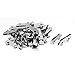 Aexit Metal Sliding Material Handling Rollers Clamp Wheels Pulleys Silver Tone 40pcs for 5mm Snatch Blocks Thickness Glass