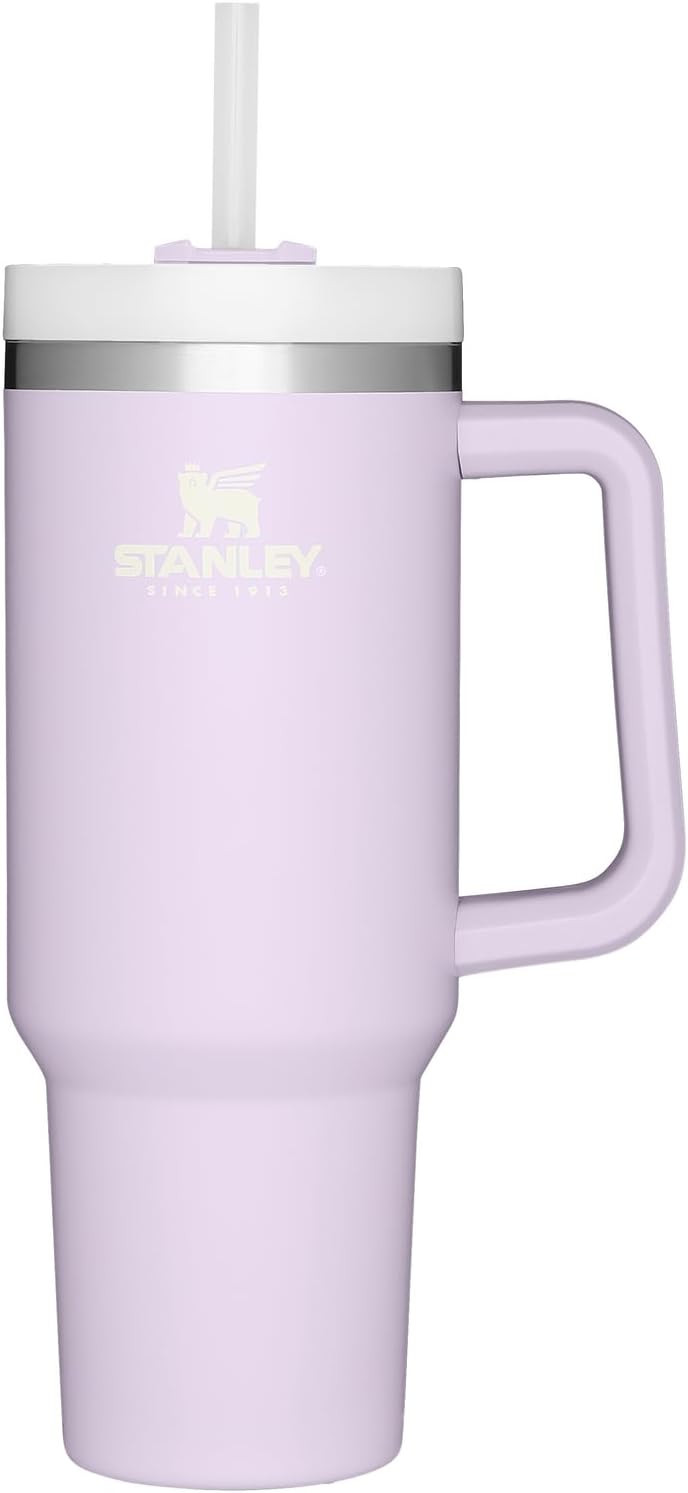Stanley Quencher H2.0 FlowState Stainless Steel Vacuum Insulated Tumbler with Lid and Straw for Water, Iced Tea or Coffee, Smoothie and More, Orchid, 40 oz