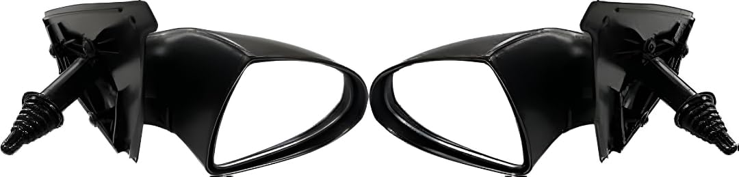 DriveForge Side Door Mirror Set Compatible with Tata Indigo/Indica | Right & Left (Driver + Passenger Side) | Manual Adjustable | Without Chrome | Black | Set of 2-image-3