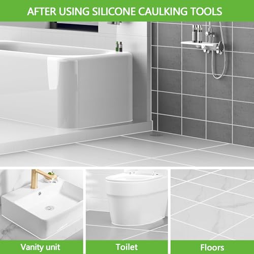 caulking tool 3 in 1 caulking grout removal sealant finishing tool bathtub caulk with stainless head caulk remover glass glue angle scraper for bathroom kitchenfloorwindowsink jointframes