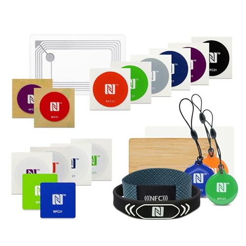NFC Starter Kit Large - 22-teiliges Set - mit NTAG213, NTAG215 und NTAG216 Chips