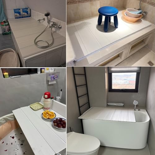 Bandeja de almacenamiento portátil para spa y funda de baño plegable de 105 x 75 cm 8