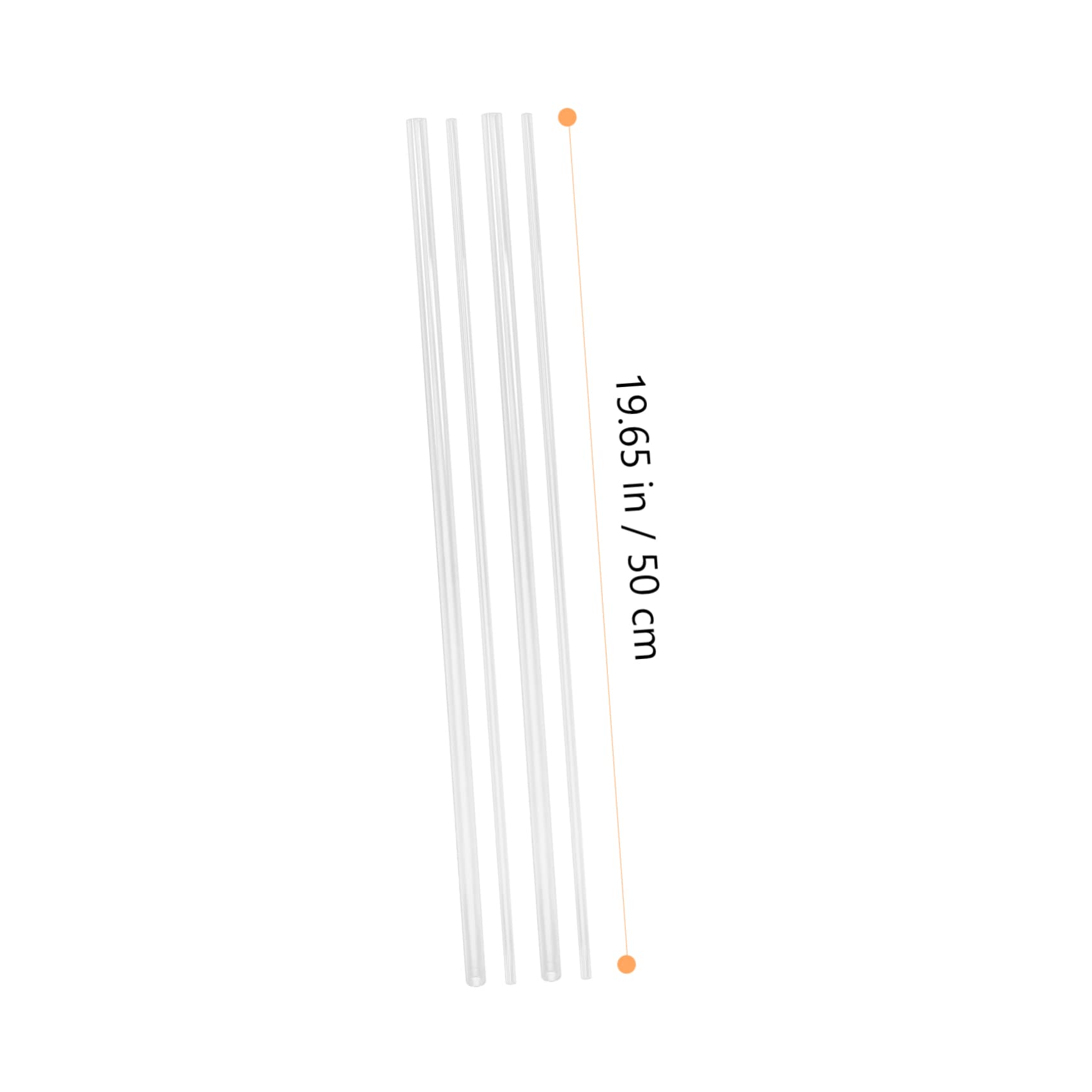 PRETYZOOM 4Pcs Transparent Hard Tubes Unbreakable Craft Tubes Lightweight and Rigid Tubing for Various Projects and Applications