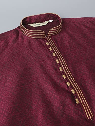 Image of Rajubhai Hargovindas Men's Jacquard Work Kurta Set