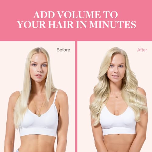 Image of GOO GOO Clip in Hair Extensions Real Human Hair, Remy Human Hair Extensions Clip ins for Women, Natural Human Hair, 20inch 150g 9Pcs, 17A /60A Ash Blonde Highlighted Platinum Blonde