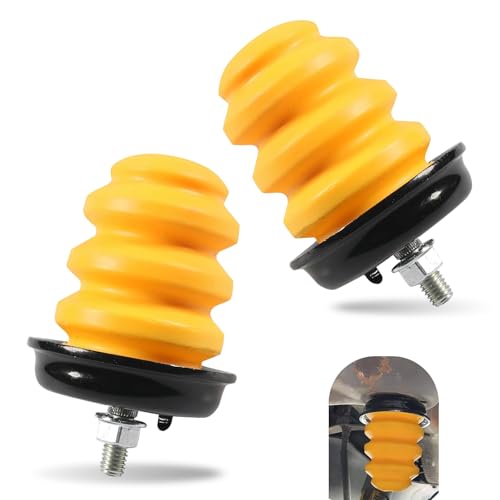 Sumjig Pack-2 Car Control Arm Bumper Shock Pads, Car Rear Axle Bumper with Nut, Compatible with Chevrolet Cadillac GMC Silverado 1500 2500 3500 (Yellow)