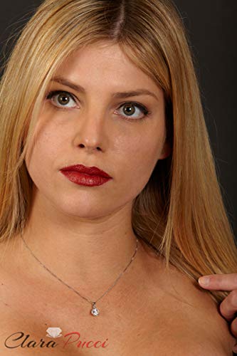 2.05 ct Brilliant Round Cut Stunning Genuine Moissanite Ideal VVS1 D 3-prong Martini Style Solitaire Pendant Necklace With 16" Gold Chain box Solid 14k White Gold, Clara Pucci - Image 6