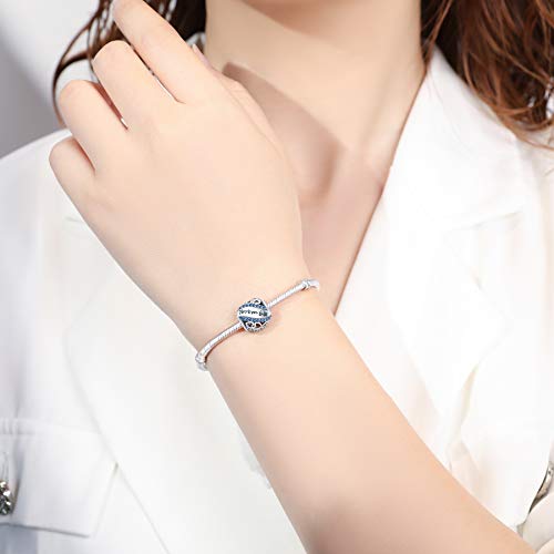 Birthstone Charms for Charms Bracelet 925 Sterling Silver Bead Openwork Charms Fit Pandora Charms Bracelet, Fit Women Wife Mom Christmas Birthday Gift4