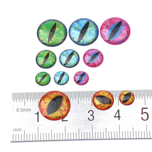 Ojos metálicos 4D para señuelos de pesca, colores mixtos miniatura 3