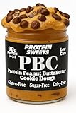 High Protein Cookie Dough, Healthy Peanut Butter Chocolate Chip Spread, Low Carb, Keto, Vegan, Gluten-Free, Sugar-Free, Edible Cookie Dough, 98g Protein, 56g Fiber, 16oz, PROTEIN SWEETS