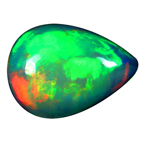 Opale arc-en-ciel multicolore 5.03 ct, gemme poire cabochon 17x12 mm pour pendentif
