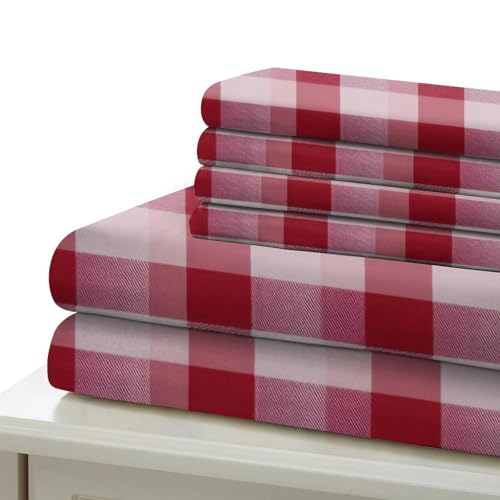 Housse de couette microfibre 140x200 carreaux 3D pour lit simple