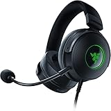 Razer Kraken V3 Hypersense - Auriculares Gaming con tecnología háptica (Razer HyperSense, controladores TriForce de 50 mm, micrófono cardiode Razer HyperClear desmontable, audio espacial THX) Negro