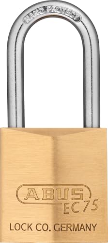 ABUS 27181 30 mm Langem Bügel Messing Vorhängeschloss mit Wendeschlüssel