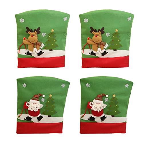 CarpNettore Christmas Chair Cover Chair Back Cover