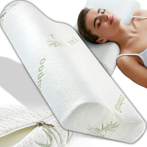 Retoo Orthopädisches Kissen aus Memory Foam, Nackenstützkissen, Schnarchprobleme